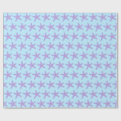 Starfish Zee Stars Ocean Pattern BLue Paars Gift Cadeaupapier (Vlak)