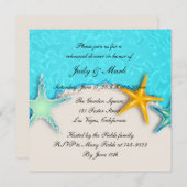 Starfish zomer strand repetitie diner uitnodiging (Voorkant / Achterkant)