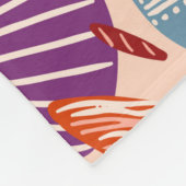 Starfishes, shells and stones flat hand drawn Vint Fleece Deken (Hoek)