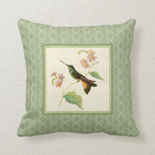 Starfrontlet Hummingbird Damask Pillow Kussen