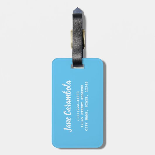 Starfruit Carambola Pattern Fruit for Vegan Bagagelabel (Achterkant verticaal)