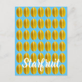 Starfruit Carambola Pattern Fruit for Vegan Feestdagenkaart (Voorkant)