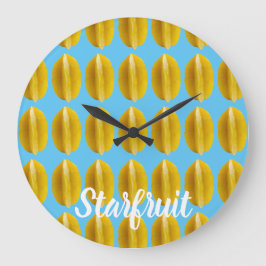 Starfruit Carambola Pattern Fruit for Vegan Grote Klok