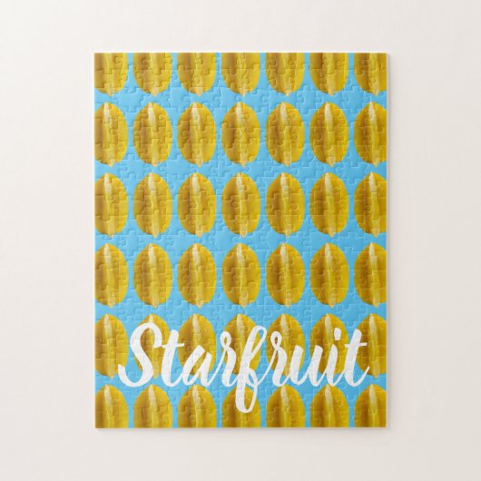 Starfruit Carambola Pattern Fruit for Vegan Legpuzzel (Verticaal)