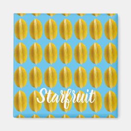 Starfruit Carambola Pattern Fruit for Vegan Magneet