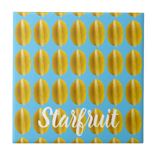 Starfruit Carambola Pattern Fruit for Vegan Tegeltje