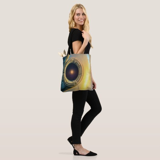 Stargaat in de lucht tote bag (Op model)