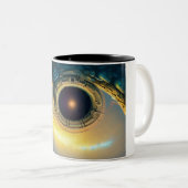 Stargaat in de lucht tweekleurige koffiemok (Voorkant rechts)