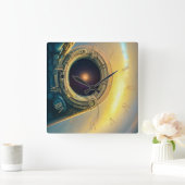 Stargaat in de lucht vierkante klok (Huis)