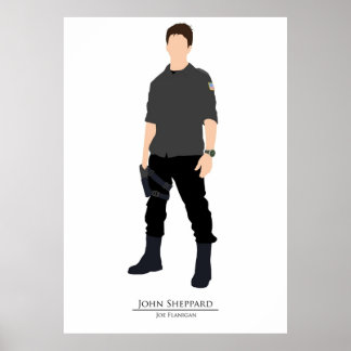 Stargate Atlantis Minimalist Sheppard Poster