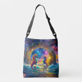 StarGate Seahorses Design van Rich AMeN Gill Crossbody Tas (Achterkant)
