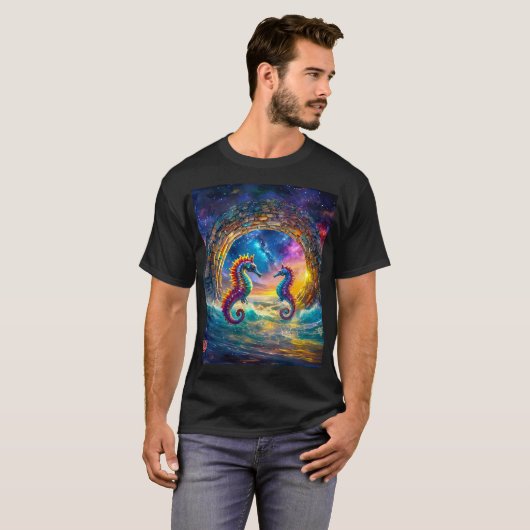 StarGate Seahorses Design van Rich AMeN Gill T-shirt (Voorkant volledig)