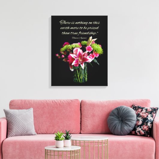 Stargazer boeket vriendschap citaat canvas afdruk (Insitu (Woonkamer))