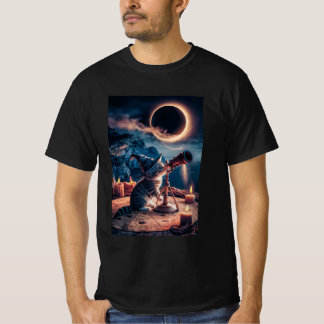 Stargazer Cat: Cosmic Dreamer T-shirt