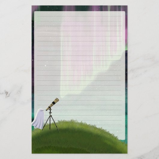 Stargazer - Cute Ghost Letter Writing Briefpapier (Voorkant)