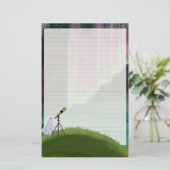 Stargazer - Cute Ghost Letter Writing Briefpapier (Staand voorkant)