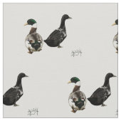 Stargazer Drake en zijn Lady Duck stof - wit (Close Up)