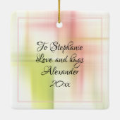 Stargazer Elegant Star Lily Floral Foto Keramisch Ornament (Achterkant)