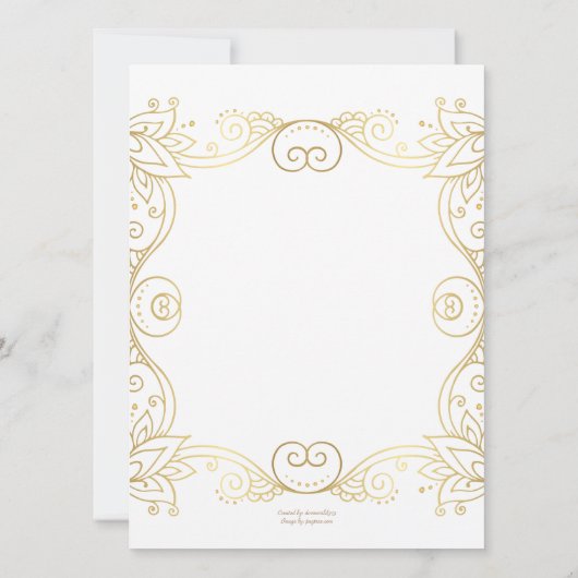 Stargazer Floral Wedding Kaart (Achterkant)