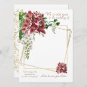 Stargazer Floral Wedding Kaart (Voorkant / Achterkant)