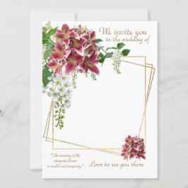 Stargazer Floral Wedding Kaart