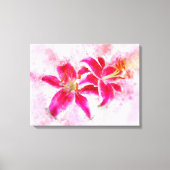 Stargazer Lelie bloem waterverf - wb 03 Canvas Afdruk (Voorkant)