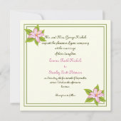 Stargazer lelie roze bruiloft aangepaste uitnodigi kaart (Voorkant)