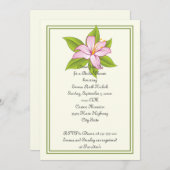 Stargazer lelie roze bruiloft vrijgezellenfeest ui kaart (Voorkant / Achterkant)