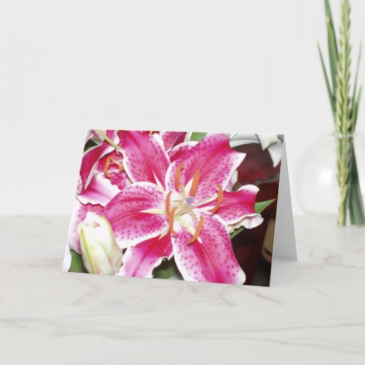 Stargazer Lelies Blank Inside Kaart (Voorkant)