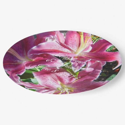 stargazer leugens bruiloft papieren bordje (Gekanteld)