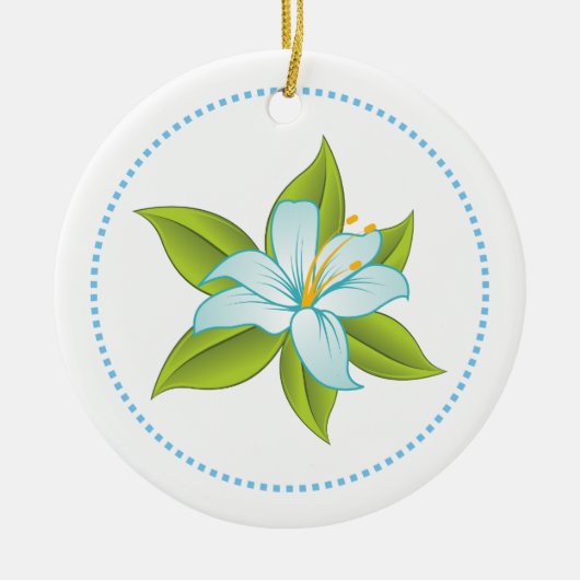 Stargazer lichtblauwe lelie aangepaste ornament (Voorkant)