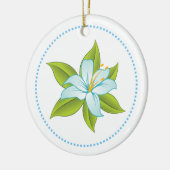 Stargazer lichtblauwe lelie aangepaste ornament (Links)