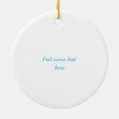Stargazer lichtblauwe lelie aangepaste ornament (Achterkant)
