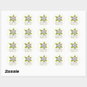 Stargazer lila paarse bruiloft Save the Date Ronde Sticker (Vel)