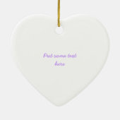 Stargazer lila paarse lelie aangepaste versiering keramisch ornament (Achterkant)