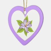 Stargazer lila paarse lelie aangepaste versiering keramisch ornament (Links)