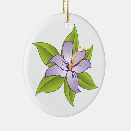 Stargazer lila paarse lelie custom ornament (Rechts)