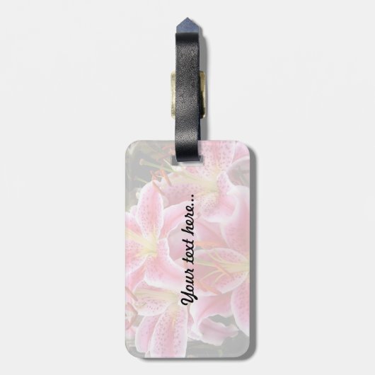 "Stargazer" Lilies Bagagelabel (Achterkant verticaal)