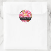 "Stargazer" Lilies Bedankt Ronde Sticker (Tas)