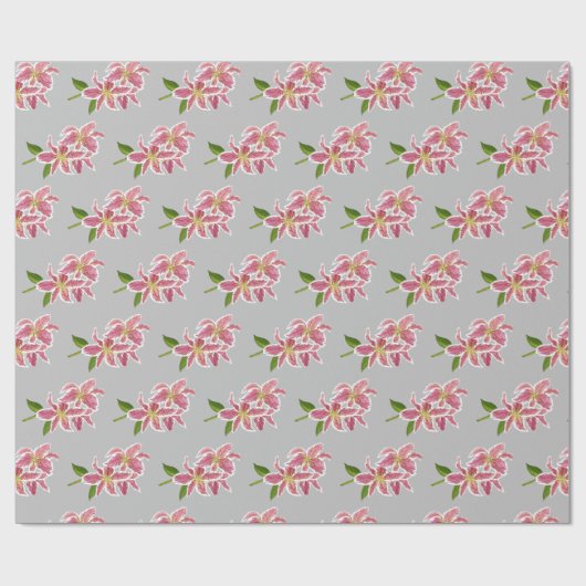Stargazer Lilies Cadeaupapier (Vlak)
