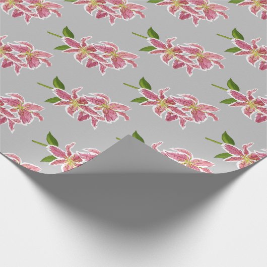 Stargazer Lilies Cadeaupapier (Hoek)