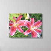 Stargazer Lilies Garden Floral Canvas Afdruk (Voorkant)