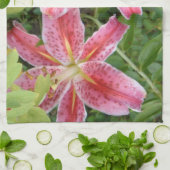 Stargazer Lilies Garden Floral Theedoek (Gevouwen)