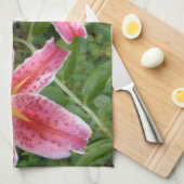 Stargazer Lilies Garden Floral Theedoek (Quarter Fold)