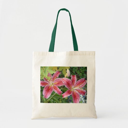 Stargazer Lilies Garden Floral Tote Bag (Voorkant)