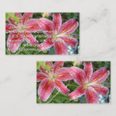 Stargazer Lilies Garden Floral Visitekaartje (Voorkant / Achterkant)