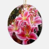 "Stargazer" Lilies Keramisch Ornament (Links)
