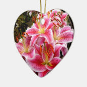 "Stargazer" Lilies Keramisch Ornament (Links)