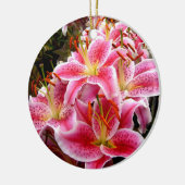 "Stargazer" Lilies Keramisch Ornament (Links)