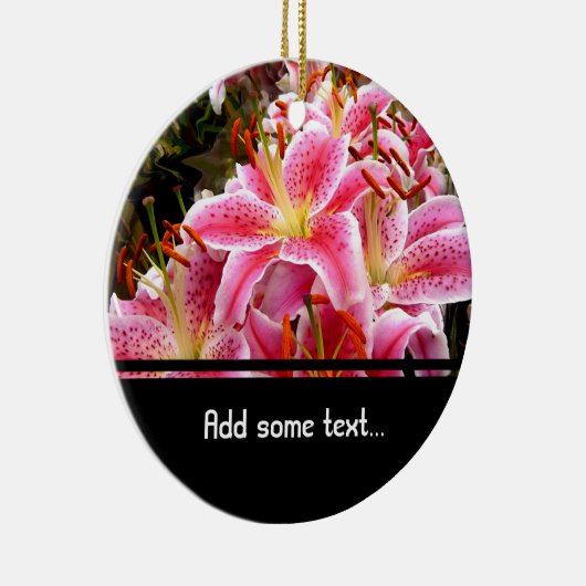 "Stargazer" Lilies Keramisch Ornament (Rechts)